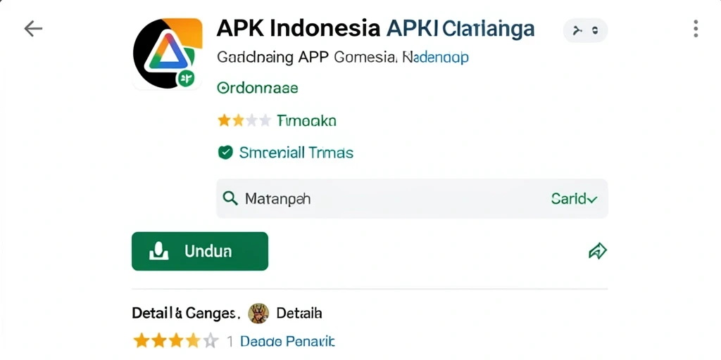 Screenshot menunjukkan tampilan utamanya yang menarik.