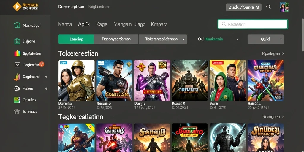 Screenshot menunjukkan pemandangan epik dari dunia game.