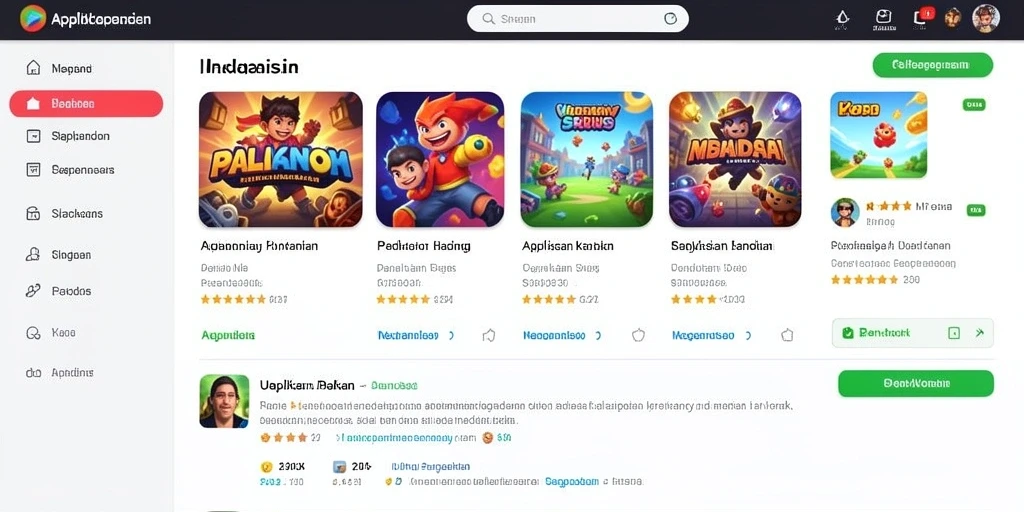 Tampilan awal yang menarik dan mudah dinavigasi.