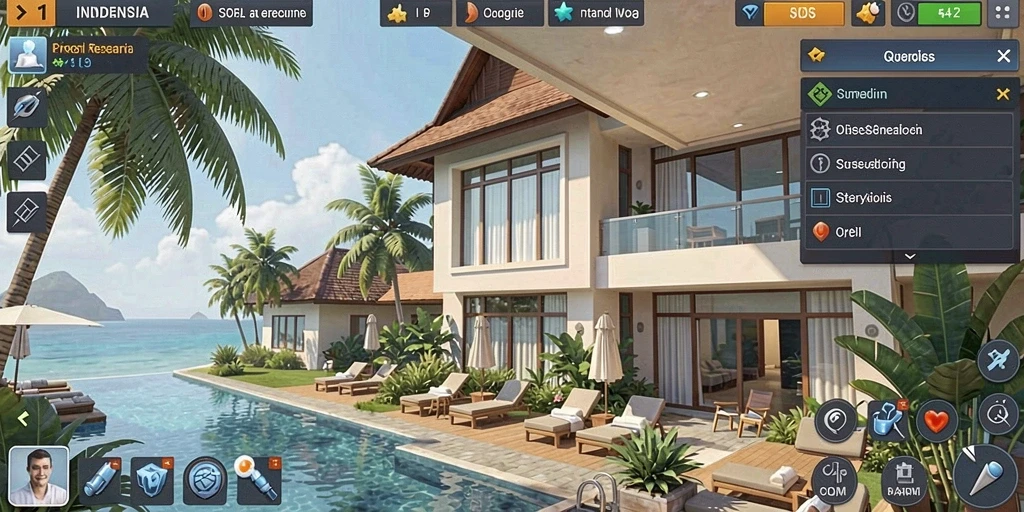 Screenshot menunjukkan tampilan mesin slot dengan tema ceria.